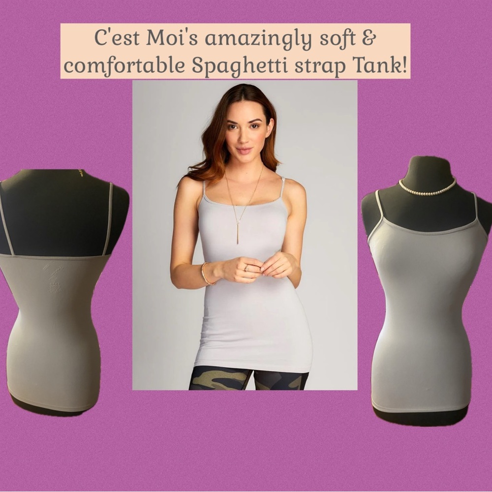 C'est Moi's amazingly soft & comfortable Spaghetti strap Tank!